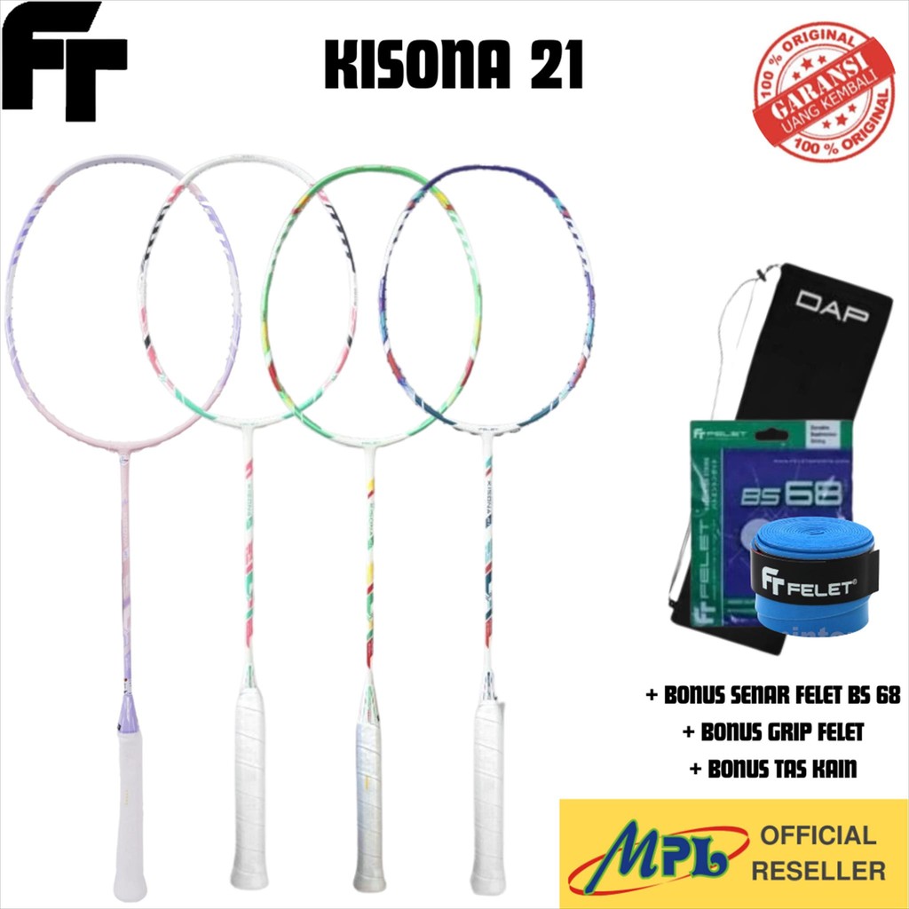 RACKET BADMINTON FELET KISONA 21 LAVENDER PINK