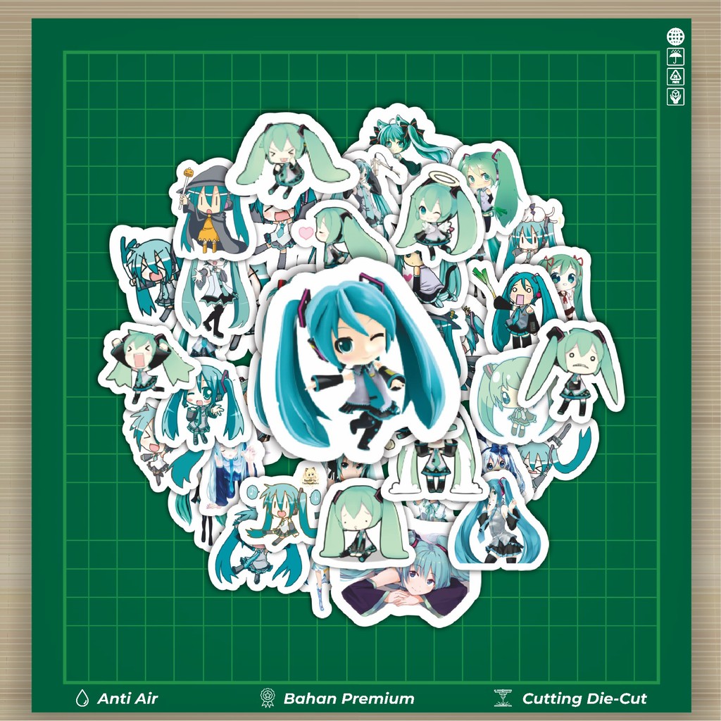 

HOT 50 PCS STIKER Stiker Anime Hatsune Miku Stiker Fashion Cars Decal Dingin Kartu Album Custom Vinyl Anti Air- Sticker Aesthetic Buku Journal Koper Casing HP Tablet Laptop Helm Motor Botol Minum