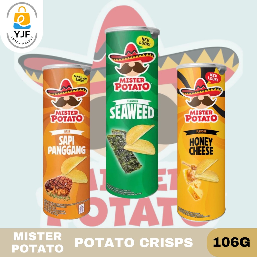 

Mister Potato / Potato Crisps / Keju Madu / Rumput Laut / Sapi Panggang / 106GR