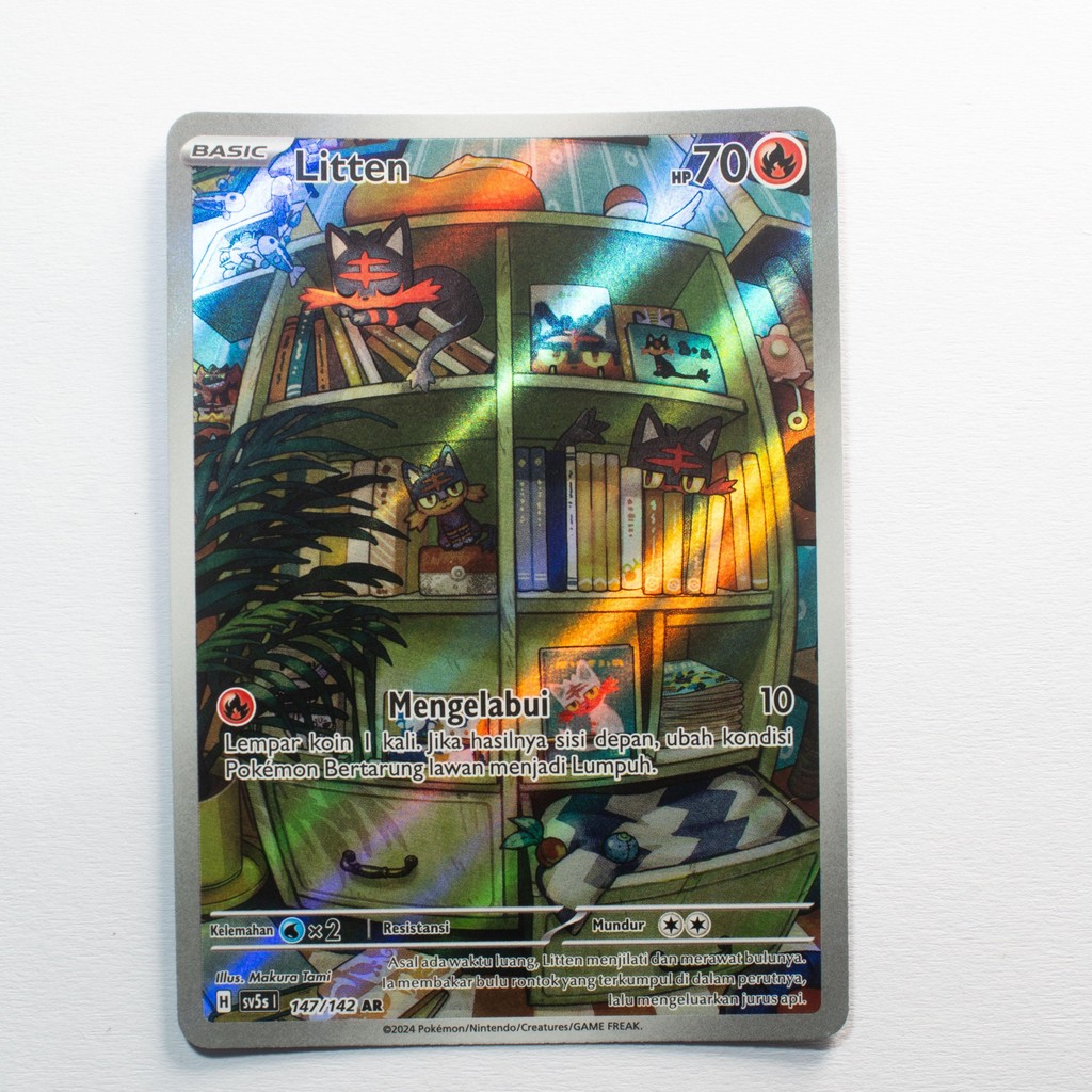Litten AR 147/142 SV5s Paradoks Andalan Kartu Pokemon TCG Original Indonesia
