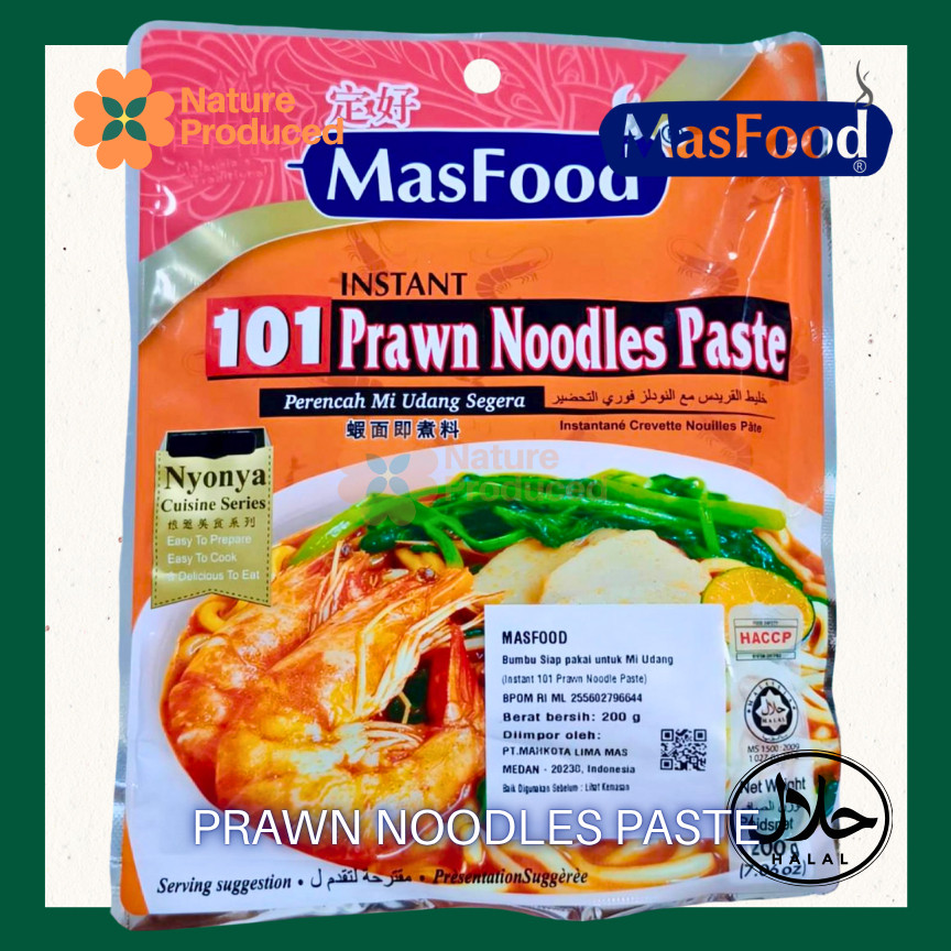 

[Masfood] 101 Prawn Noodles Paste Instant 200g – Bumbu Mi Udang Malaysia | Halal | Praktis
