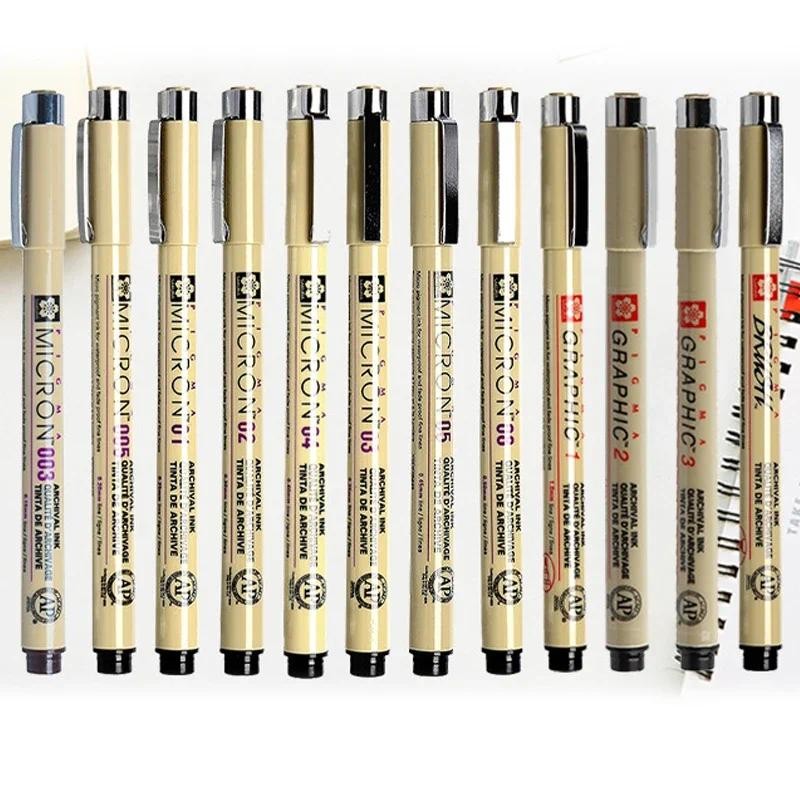 

Micron Pen Liner Drawing Fineliner Pen Set Black Waterproof Ink Sketch Marker School Art Supplies Lettering Anime Pen 003 005 01