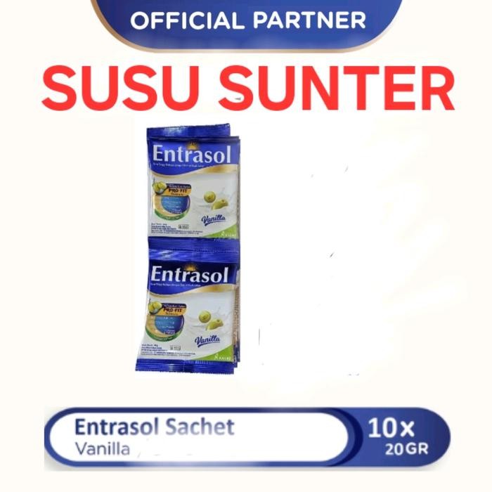 

Terjangkau~[PROMO] ENTRASOL SACHET RENCENG 10X20G VANILA COKLAT/CHOCOLATE/VANILLA - VANILA