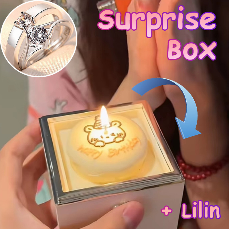 GAFFISTORE. KOTAK CINCIN BERUANG RING BOX SURPRISE BOX LILIN ULANG TAHUN BERUANG KOTAK PERHIASAN