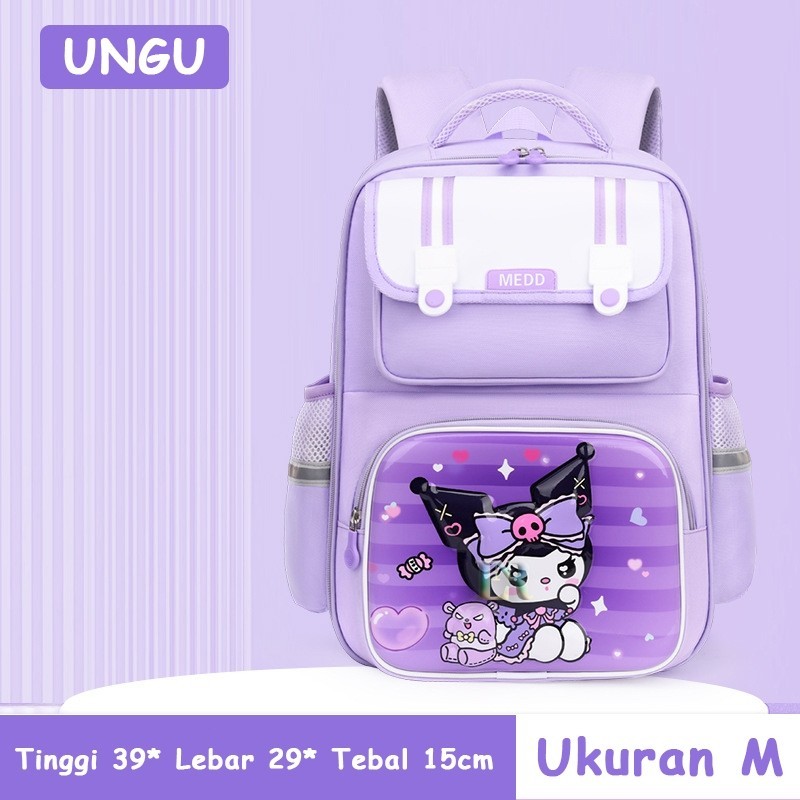 Tas Sekolah untuk Anak Perempuan Tema Sanrio Kuromi My Melody Playgroup TK SD Kelas 1 2 3 4 5 6 SMP 