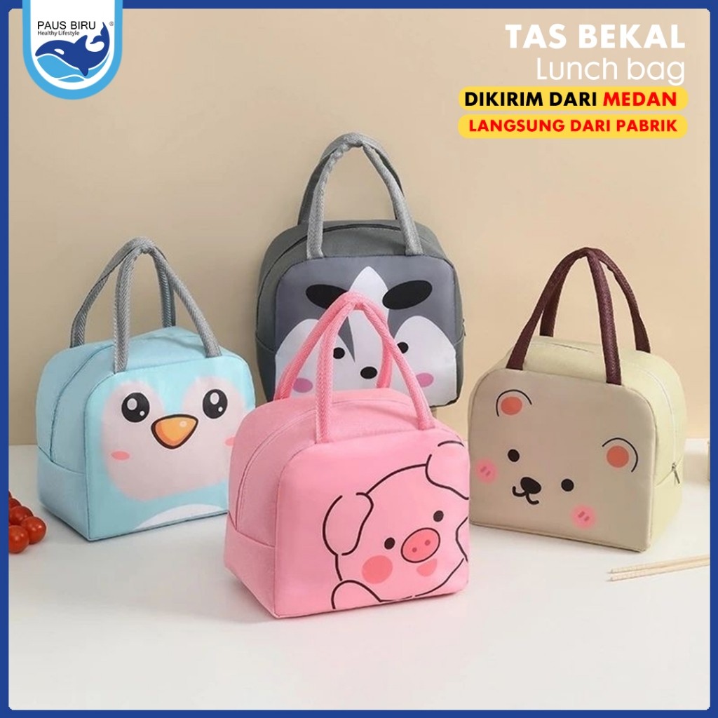 Tas Bekal Makanan Karakter Tas Tempat Makan Pendingin Portabel Lunch Bag Tas Bontot Anak Sekolah