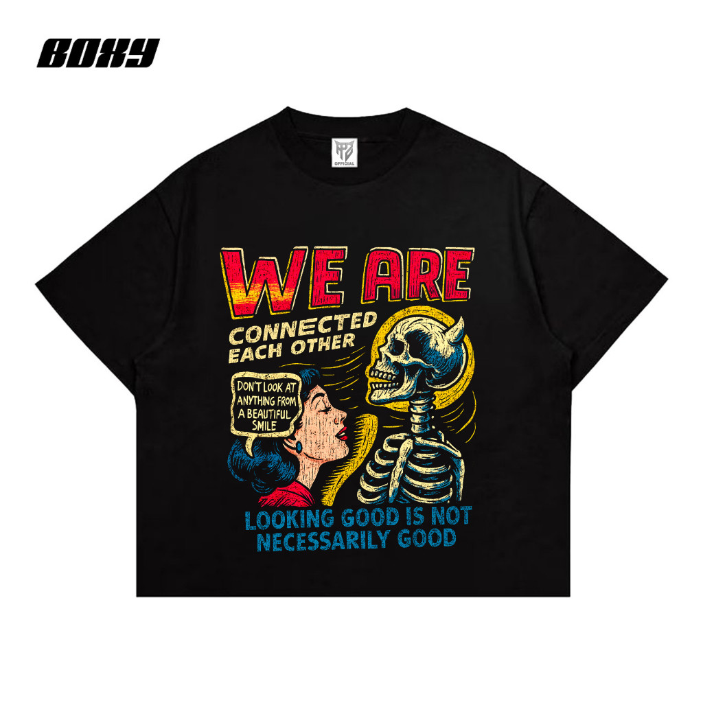 Ivanka Clothing T-shirt Boxy We are connected each other Oversize fit Short Sleve Tshirt unisex