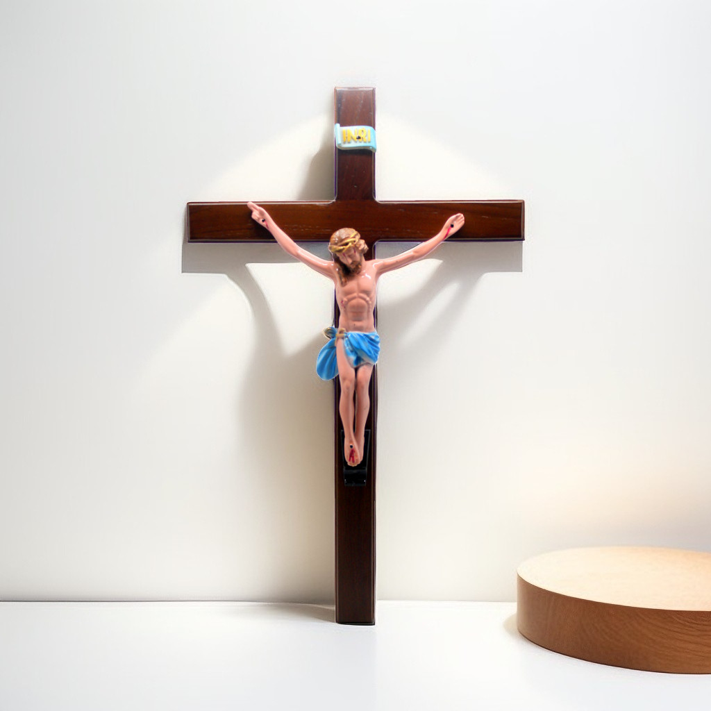 SALIB DINDING KATOLIK 40 CM (KARUNIA) UKURAN BESAR / SALIB GANTUNG KATOLIK / KAYU SALIP