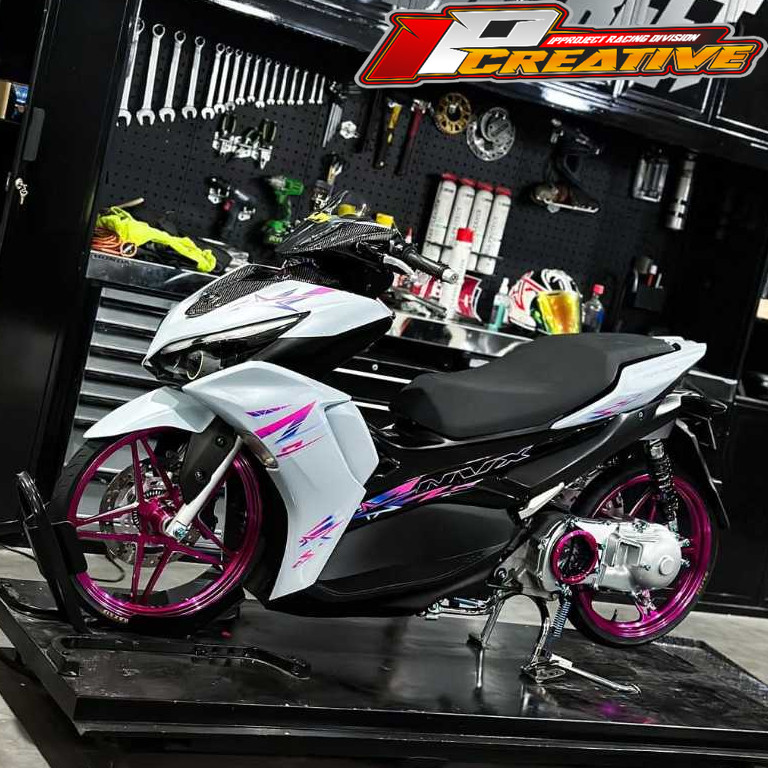 Stiker Striping Custom Aerox New Transparan / STRIPING NVX Omega / Striping Custom NVX Transparan