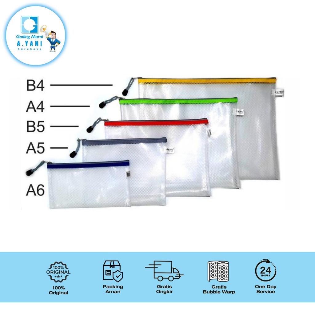 

V-TEC ZIPPER BAG 6009 B5 PUTIH PCS