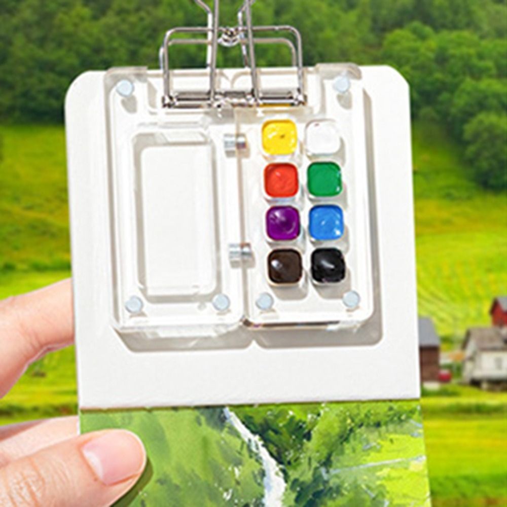 

Art Supplies Acrylic Watercolor Paint Palette 8/15 Grid Mini Paint Pigment Box Portable Waterproof Empty Paint Box Travel