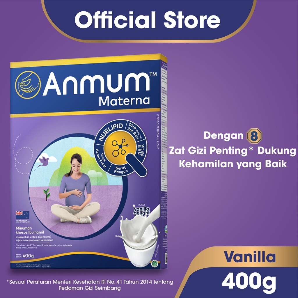 Anmum Materna Susu Nutrisi Ibu Hamil Vanilla Delight 400g