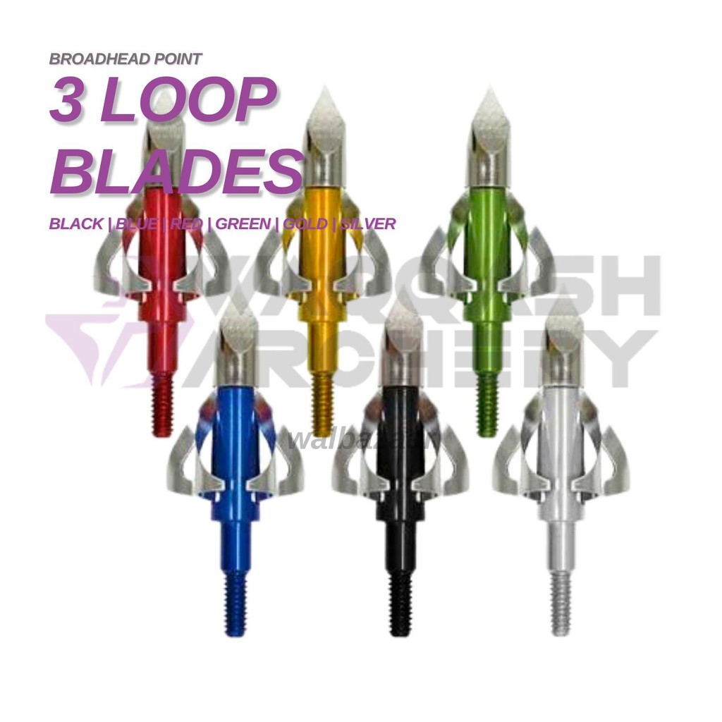 OEM 3 LOOPS BLADES BROADHEAD Hunting Point anak Panah untuk Berburu