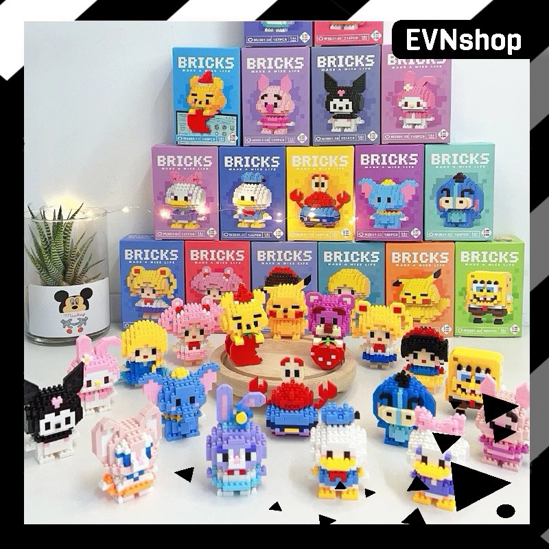 Mainan Mini Brick Karakter / Cute Aesthetic Nano Building Bricks DIY