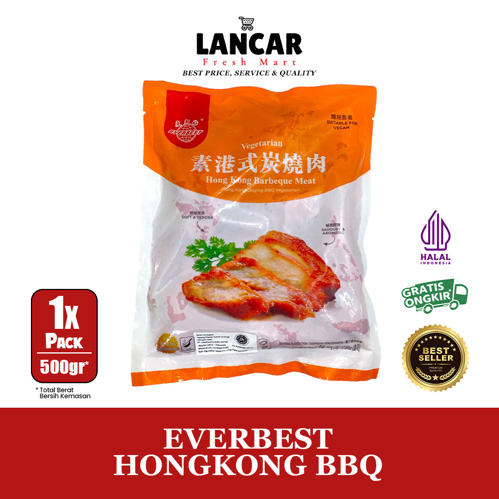 

EVERBEST HONGKONG BARBEQUE MEAT VEGAN 500GR / CHAR SIEW BBQ VEGE 500GR