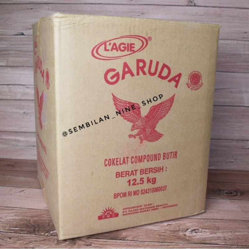 

L'AGIE Meises GARUDA 12,5 KG Cokelat Compound Butir Hitam Dark Meses Ceres Lagie Coklat Chocolate