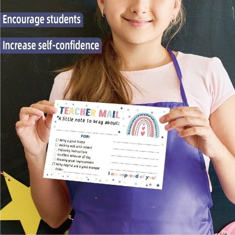 

J6BC 25Pieces Incentive Reward Cards Student Good Behavior Cards Teacher Notes to Parent Motivational Postcards for Classroom