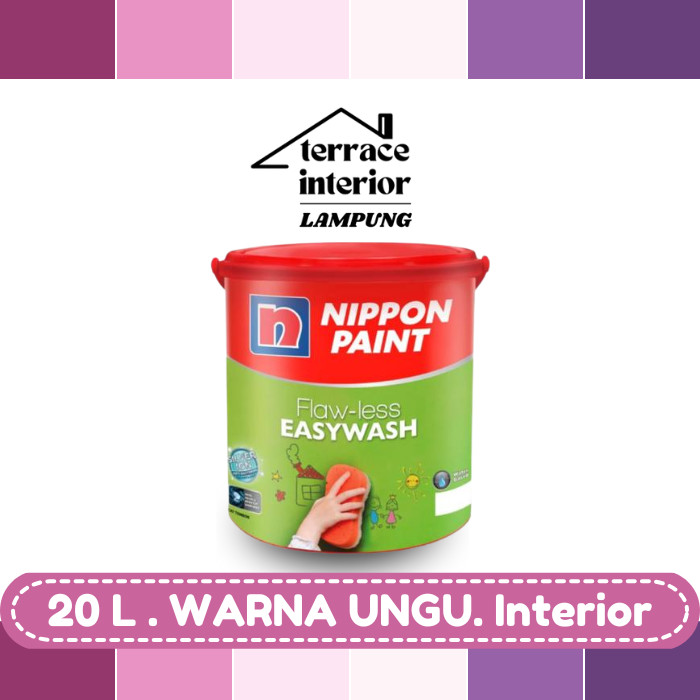 Cat Tembok Nippon Paint Flawless Easywash Interior Warna Ungu 20 Liter