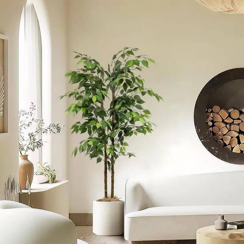 JAMIN MURAH pohon artificial aesthetic beringin varigata hiasan rumah - bunga hias sudut ruang tamu 