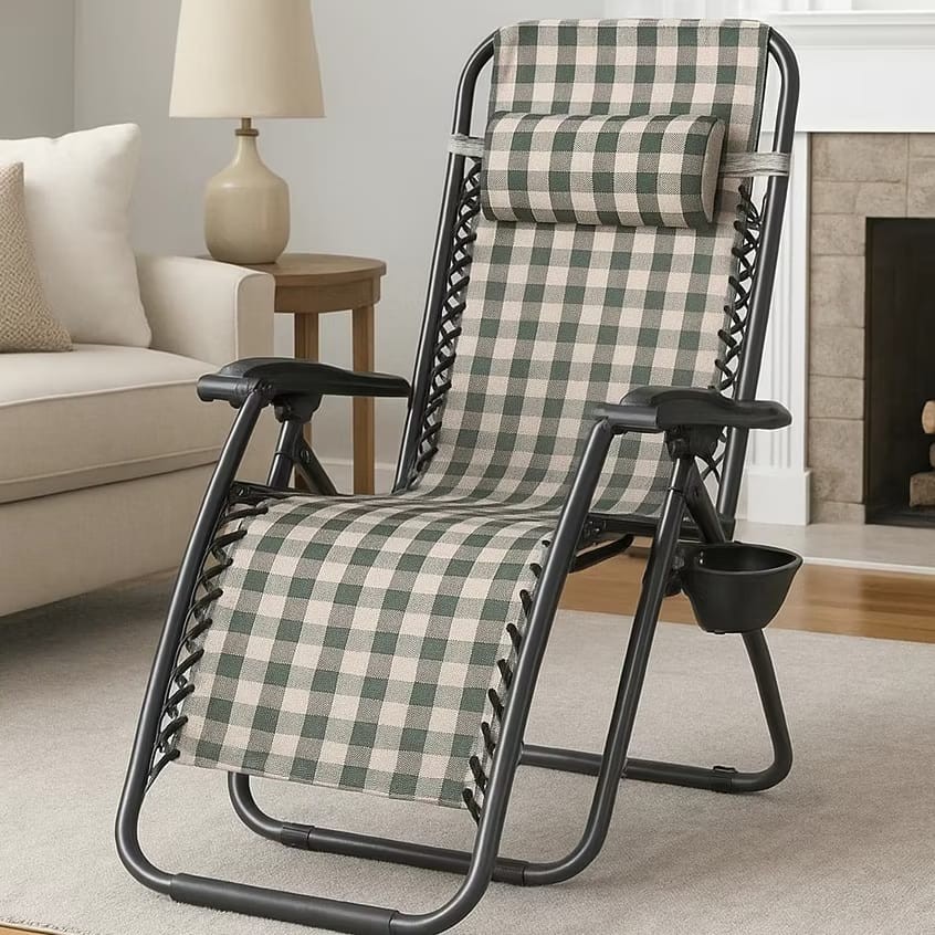 KURSI SANTAI  LEISURE / LAZY CHAIR  KURSI MALAS BONUS TEMPAT GELAS / KURSI REBAHAN NONTON TV