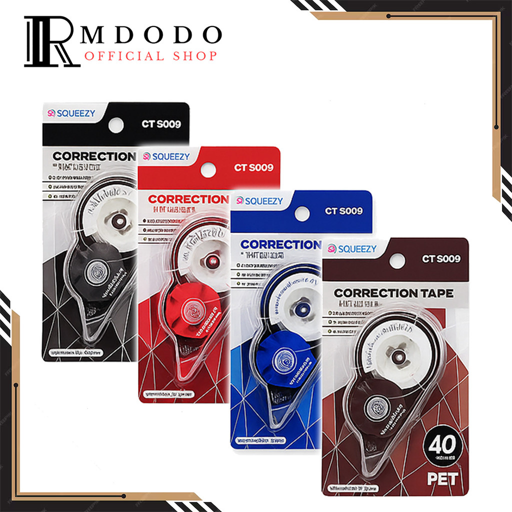 

Rmdodo - Correction Tape 40M / Tip Ex Kertas / Tip X Correction Pen CT-SQ09 Warna Random