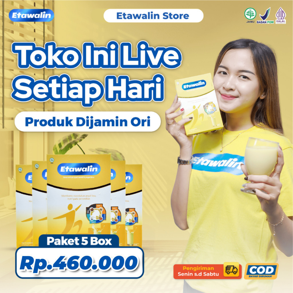 

PROMO PAKET 5 BOX Etawalin – Susu Etawa Atasi Masalah Nyeri Sendi Pada Tulang Dan Rematik Asam Urat