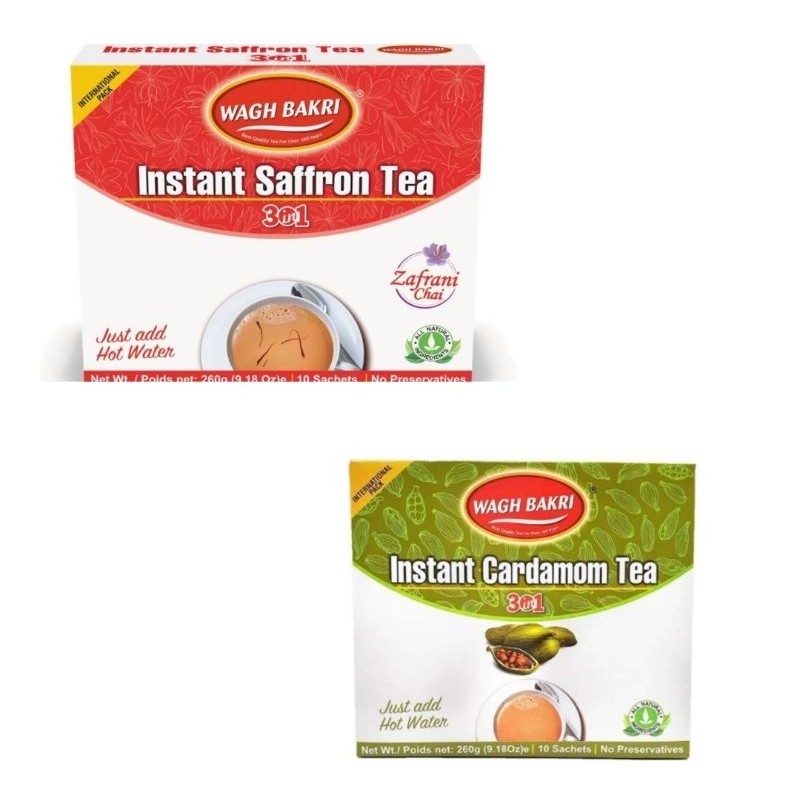 

WAGH BAKRI INSTANT CARDAMOM TEA & SAFFRON TEA