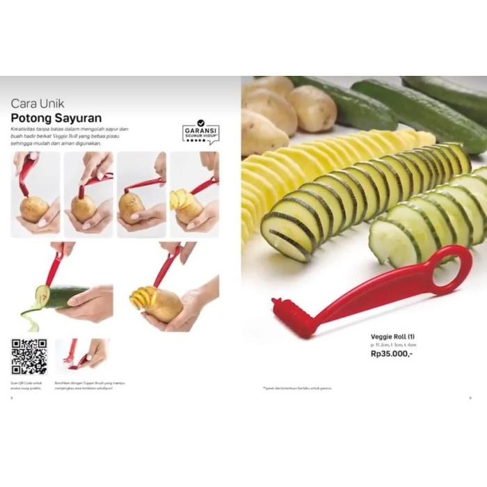 veggie roll tupperware - pemotong spiral sayuran dan kentang