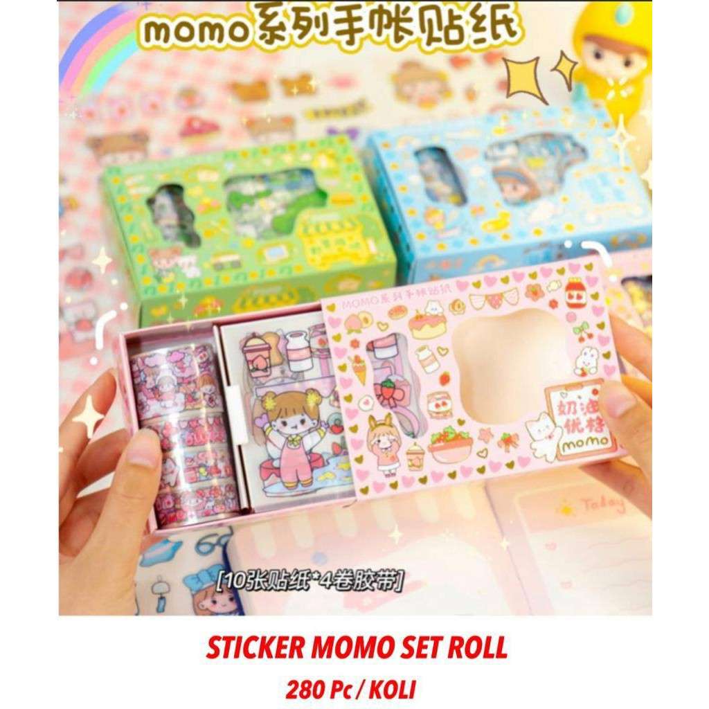 

[150gr] T765 | Stiker Momo Set Roll | Stiker 2D Momo Versi Roll DUS KECIL JS