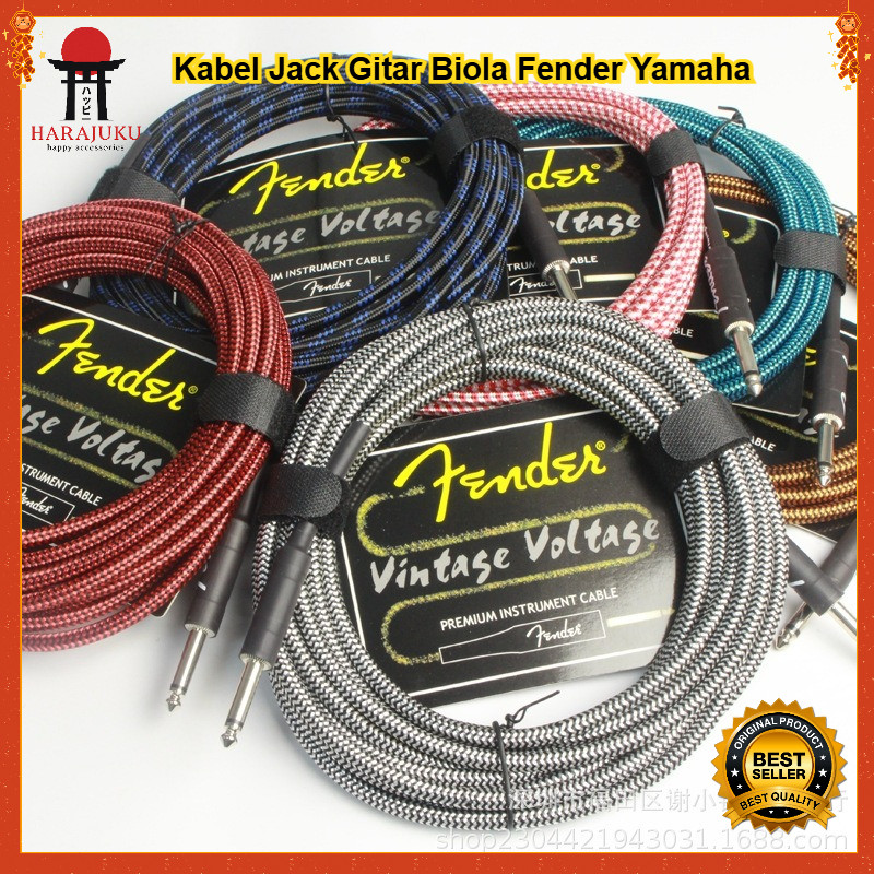 Kabel Jack Gitar Bass Biola Fender Yamaha Original 3 & 6 M