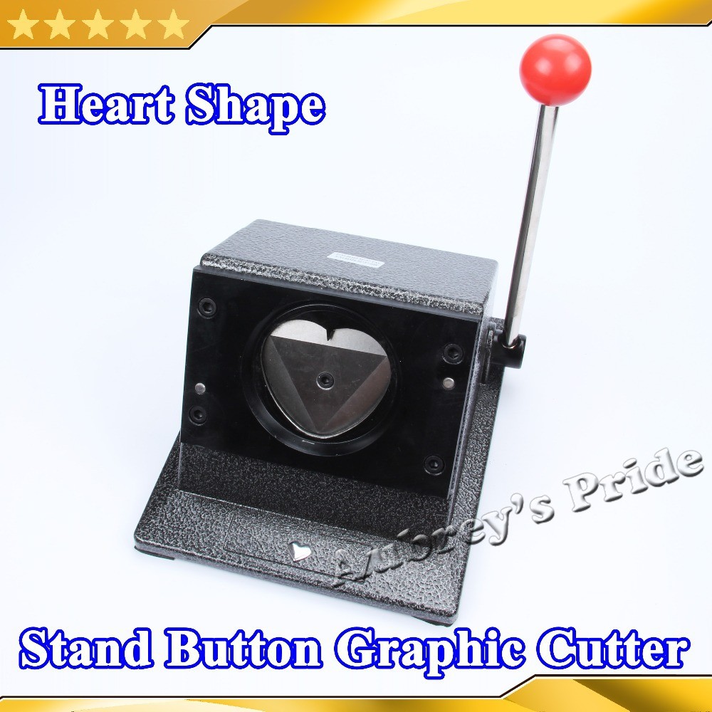 

Manual Heart Shape 57x52mm Multi Sheets Stand Paper Graphic Punch Die Cutter Button Maker Paper Trimmer