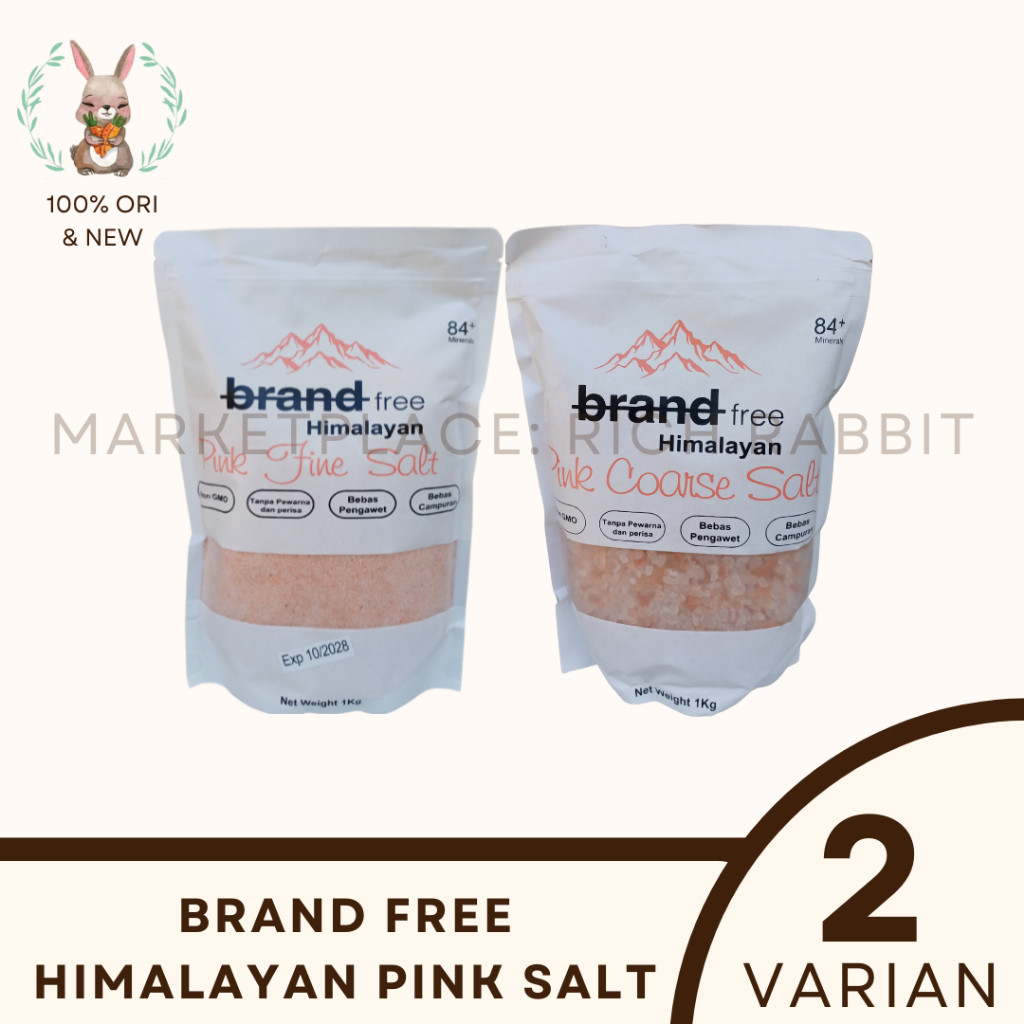 

Brandfree Brand Free Himalayan Pink Fine Coarse Salt Garam Himalaya Kasar Halus Murni Tanpa Pengawet Pakistan 1 Kg