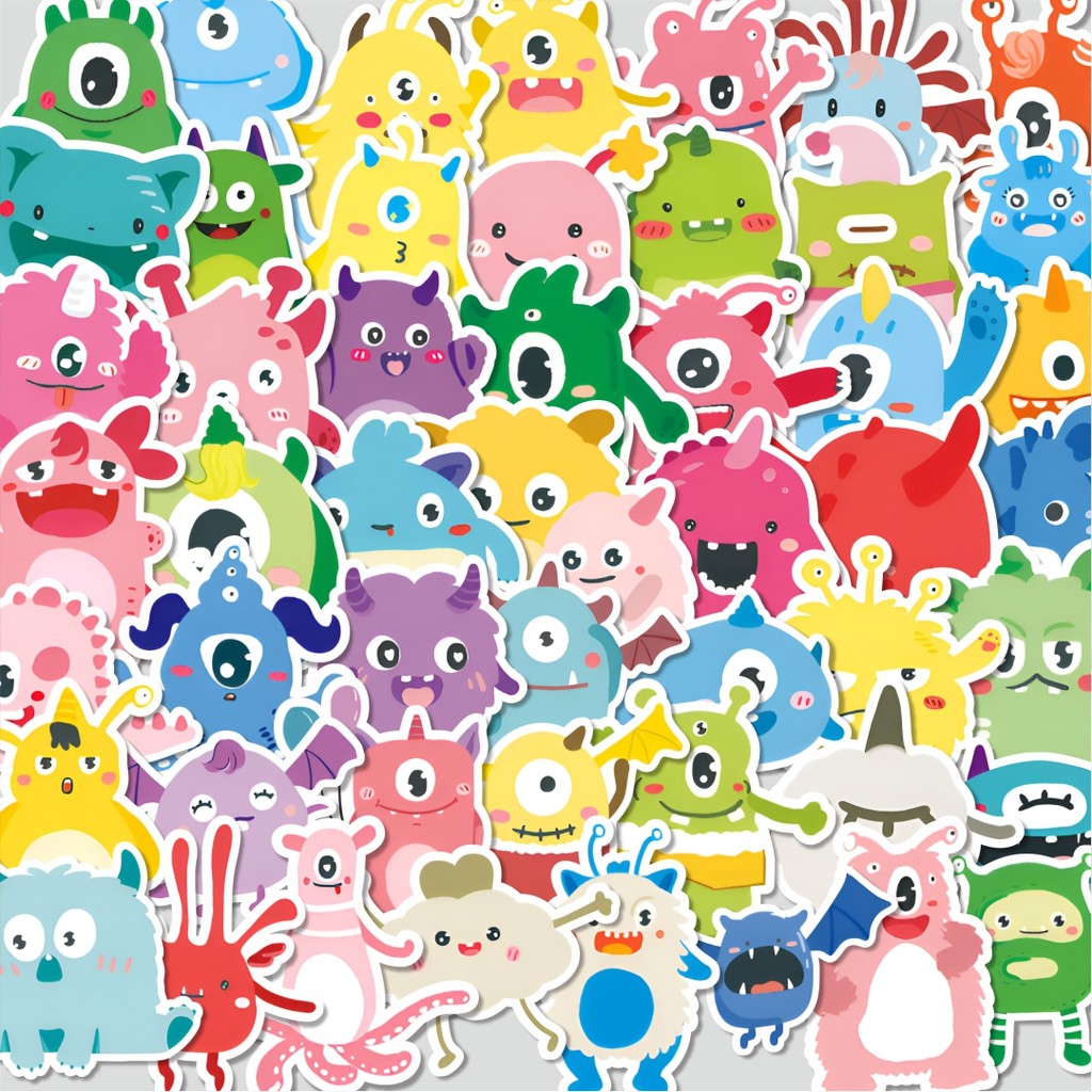 

Stiker Cutting Pack Stiker Kartun Cute Montser Family Isi 100Pcs Series Aesthetic Lucu Keren Untuk Koper Bahan Vynil