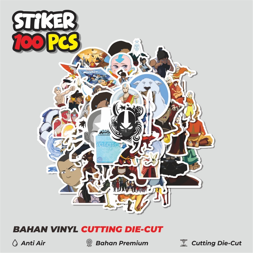 

Terbaru! 50 pcs Stiker Nickelodeon Series Avatar Bender Character Mix 1 Dekorasi Lucu Kreatif untuk Notebook, Skateboard, HP
