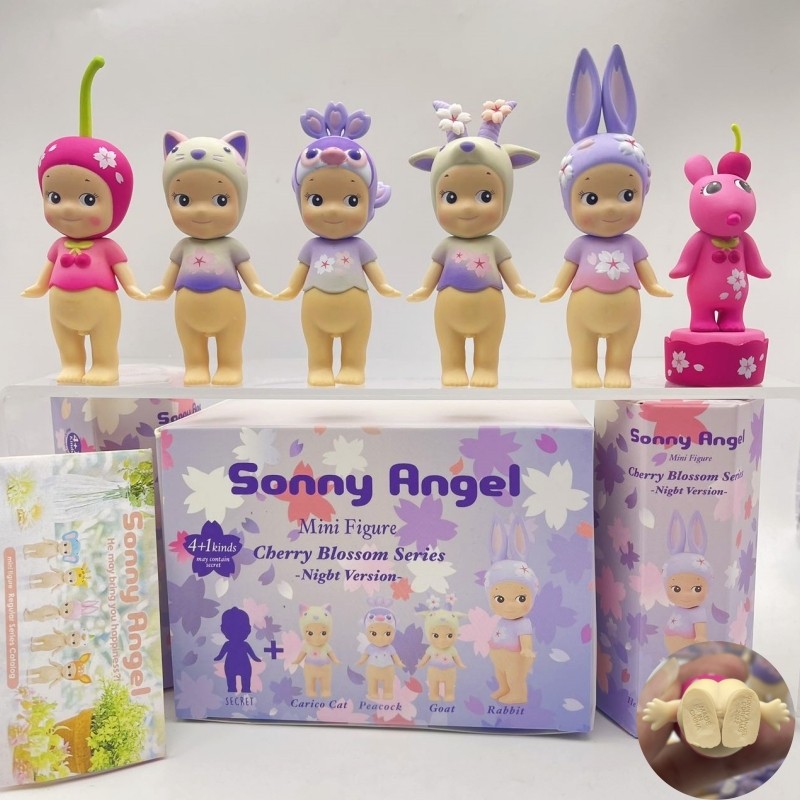 New Sonny Angel Blind Box Mini Figure Cherry Blossom Series Night Version Rabbit Surprise Tideplay F