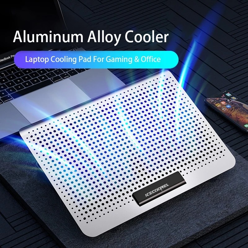 Aluminum Alloy Laptop Cooler Stand Gaming Laptop Cooling Fan Laptop Cooling Pad 11 13 17 Inch Notebo