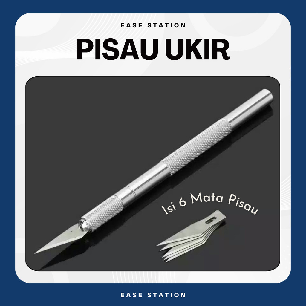 

PISAU UKIR SENI PISAU CUTTER HOBBY ART KNIFE MATA DAN GAGANG PISAU SAYAT UKIR EASE STATION