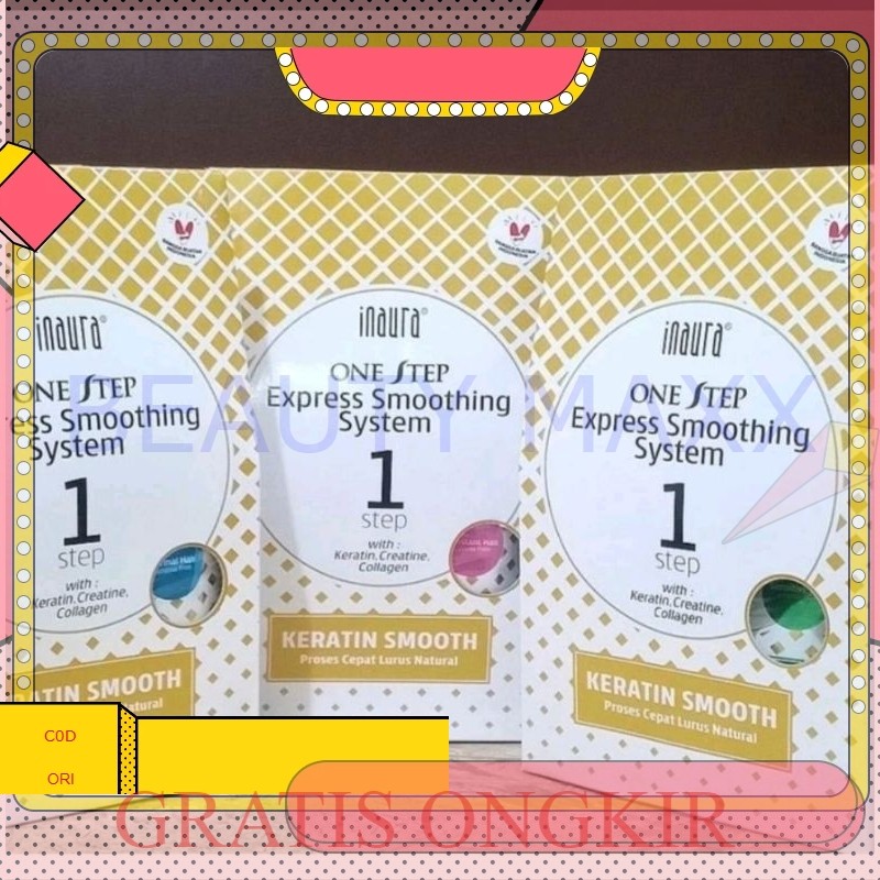 INAURA ONLY ONE STEP || SMOOTHING INAURA | REBONDING INAURA | ONE STEP INAURA | CREAM PELURUS RAMBUT