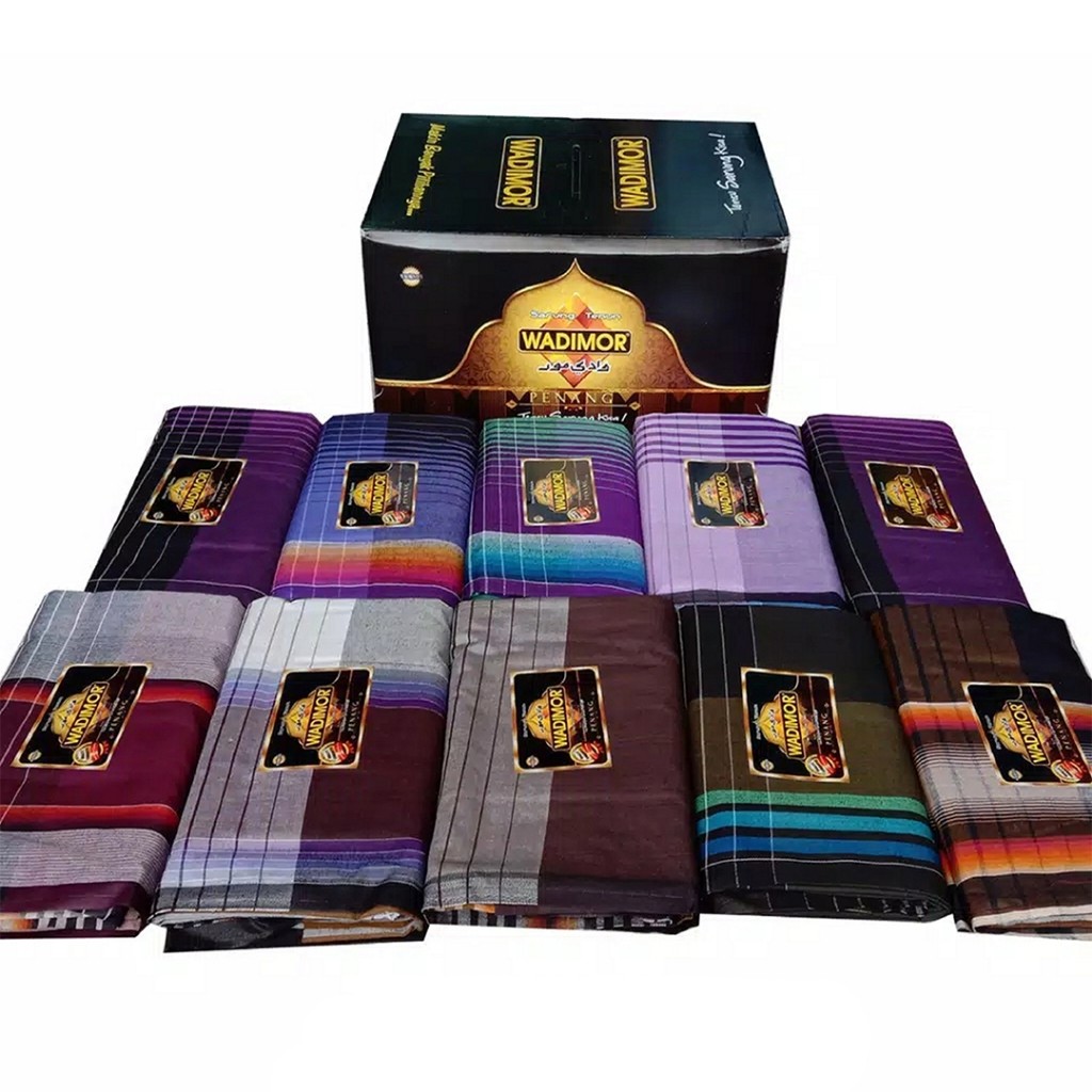 Sarung WADIMOR Padang Horison Tiga Dara Klir Kain Samping Tenun Motif Kotak Kotak2 Dewasa Pria Laki 