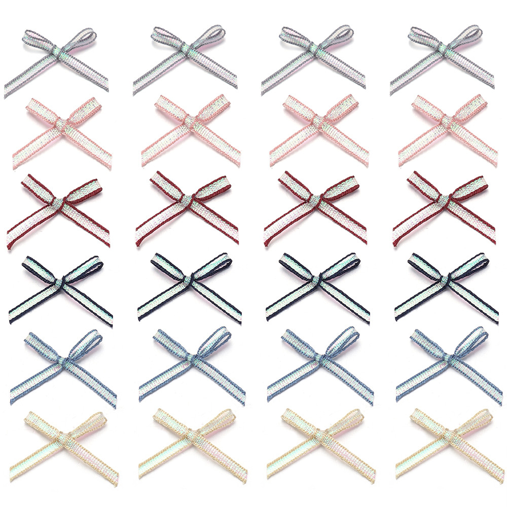 

50pcs 2.5x3cm Ribbon Bows Small Size Satin Ribbon Bow Flower Craft Decoration Handwork DIY Party Decoration Accessories