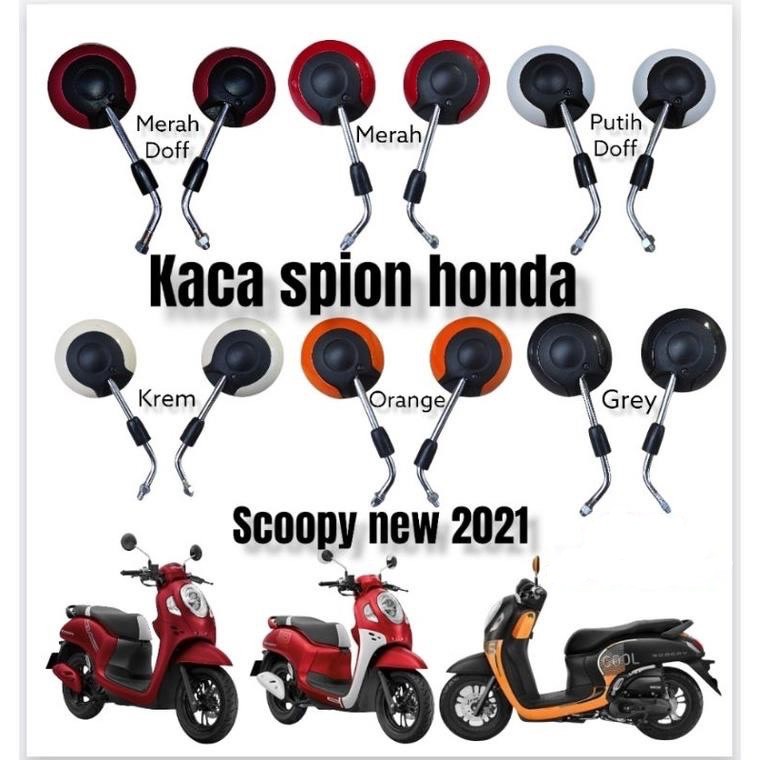 (HB) kaca spion Original Honda miror scoopy new 2021 prestige k2f merah doff putih hitam doff gray o