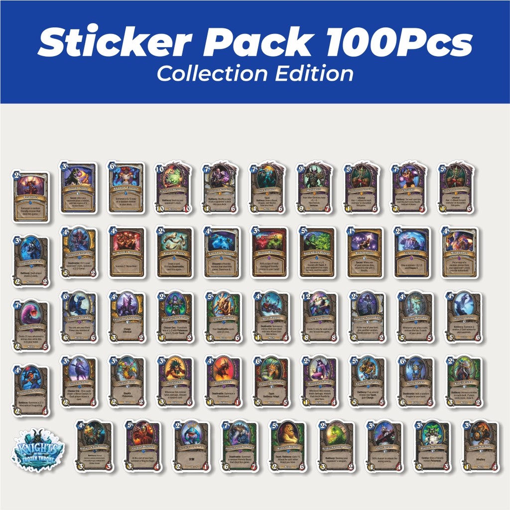 

Hot Stiker Video Game Series Knights Of The Frozen Throne Lucu Anti Air Stikers Berperekat Waterproof Sticker Decal Buat Motor Helm Buku Journal Koper Casing HP Laptop Botol Minum