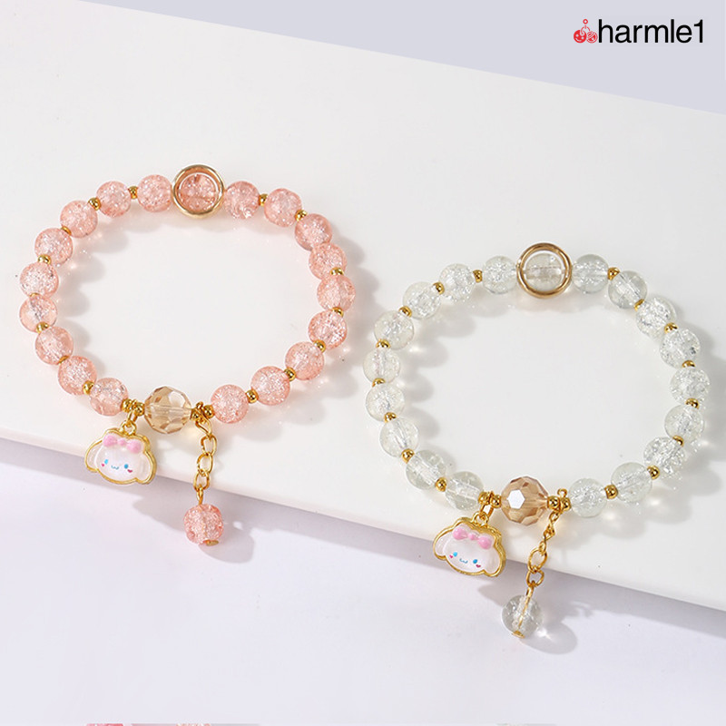 COD   Gelang Anak Pelajar  Gelang Kartun Warna-warni Frizzling Bead Gelang Kaca Sanrio-Ch