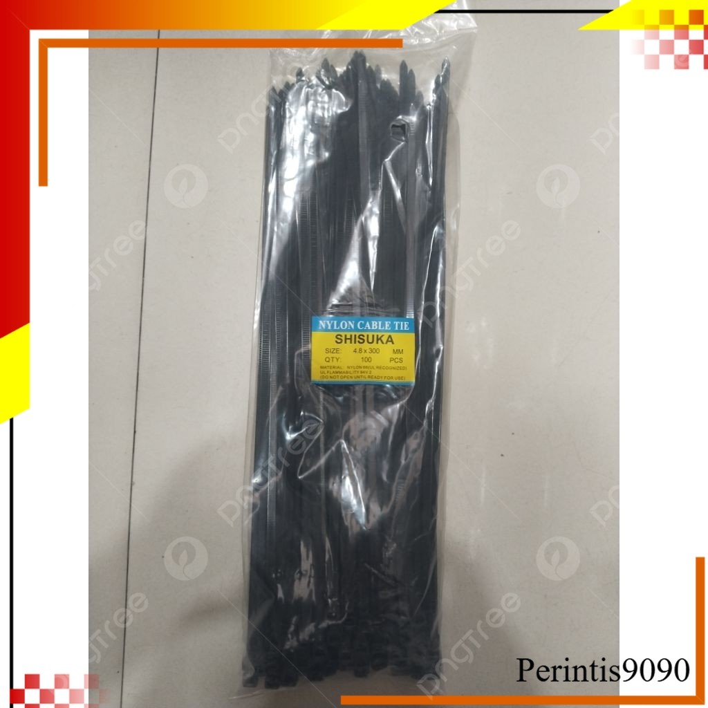 

kabel tis hitam 300mm isi 100/pck