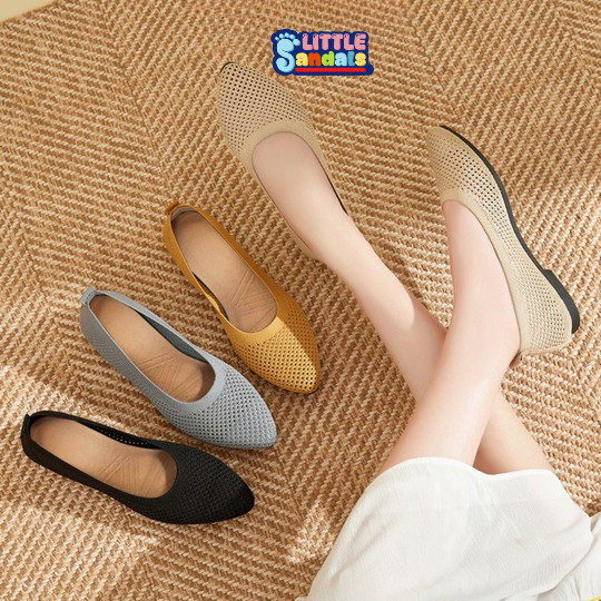 FlatShoes Sepatu Teplek  Kerja Polos Karet Jelly Slip On Wanita Jelly Premium Balance Import 857-A