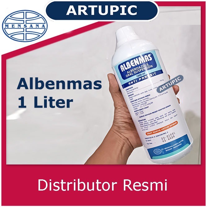 ALBENMAS 1 liter Obat Cacing HEWAN Larva Telur Cacing Cacing Pita Hati Albendazole Ayam Sapi Domba