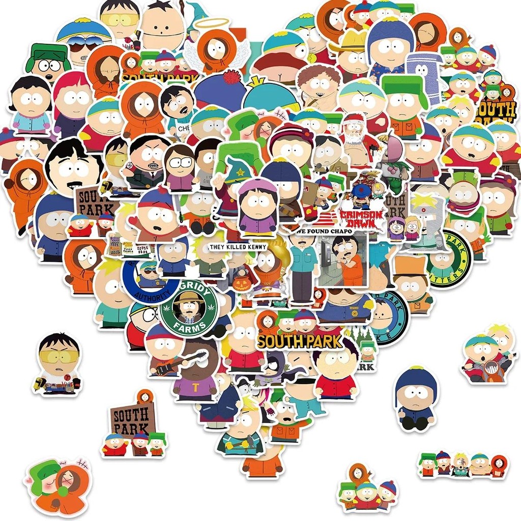 

50/100 PCS Cute South Park Graffiti Stickers for Kids Skateboard Luggage Waterproof Laptop Car PVC Stickers Decals