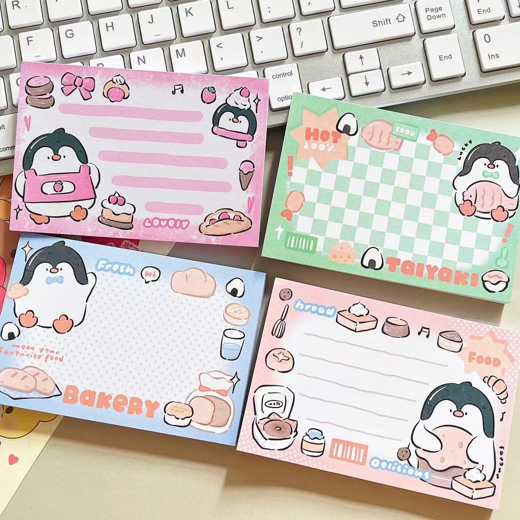 

Little Penguin Sticky Notes Paper No Stickiness Tear Sticky Notes Cartoon Cute Sticky Notes Are Posted for Office Convenience