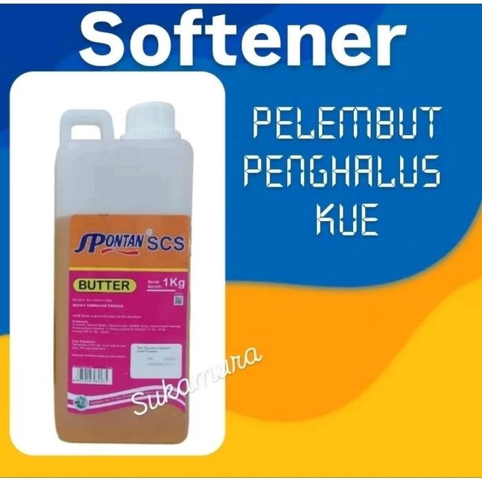 

SOFTENER PELEMBUT KUE /SPONTAN SCS BUTTER PELEMBUT KUE/PENGHALUS KUE KEMASAN 1KG Baking Powder