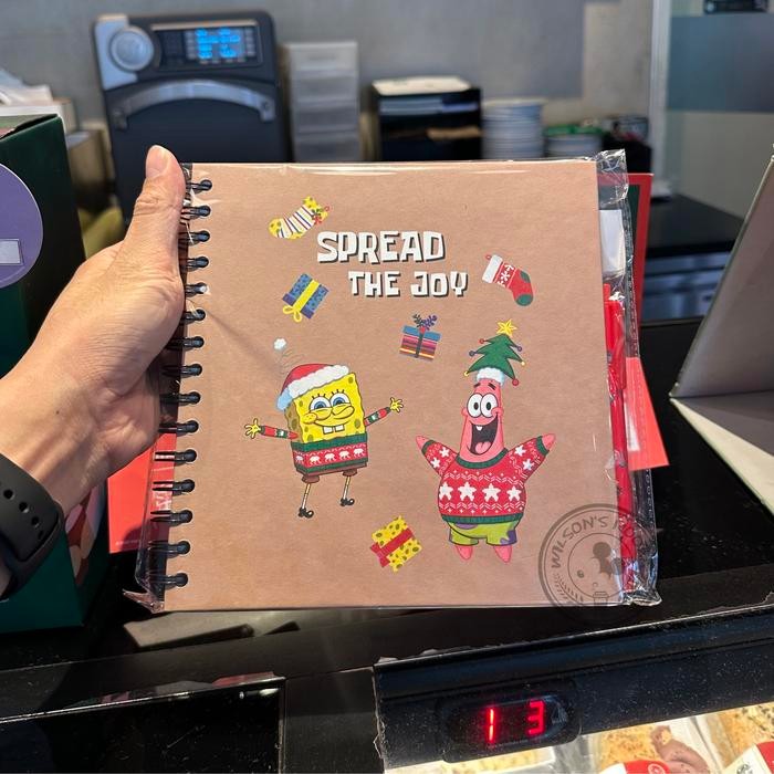 

Starbucks Spongebob Squarepants & Patrick Notebook Craft Paper Blank 2025 Agenda Book Buku Holiday Pen